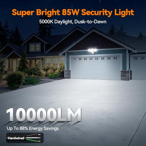 85W 10000LM Switch Controlled Outdoor Flood Lights (White)