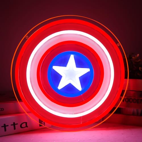 Anime Theme Cartoon LED Neon Sign for Wall Decor (Shield)