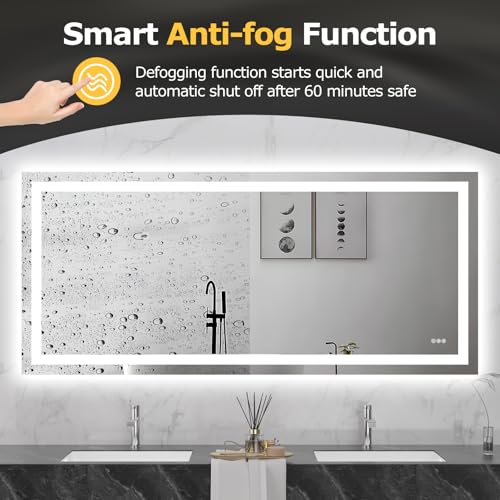 72"X32" LED Bathroom Mirror with Lights