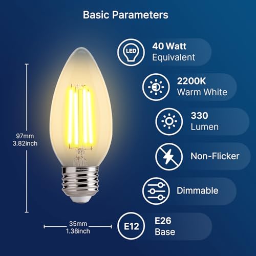 40W Equivalent LED Chandelier Light Bulbs (6 Count)