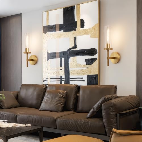 15" Knurled‑Craft Hardwired Brass Wall Sconce