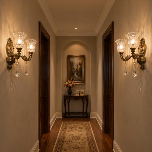 Vintage Style Crystal Sconces