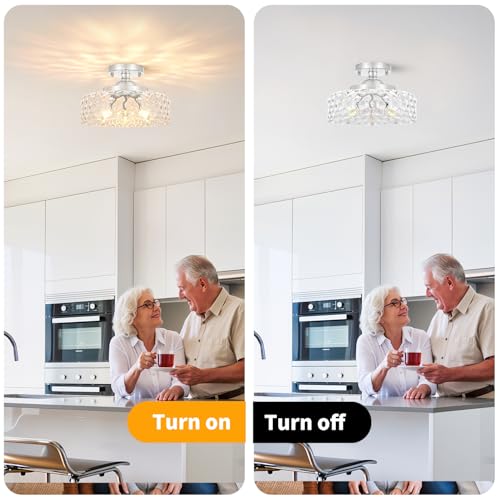 Brushed Nickel Semi Flush Mount Ceiling Light