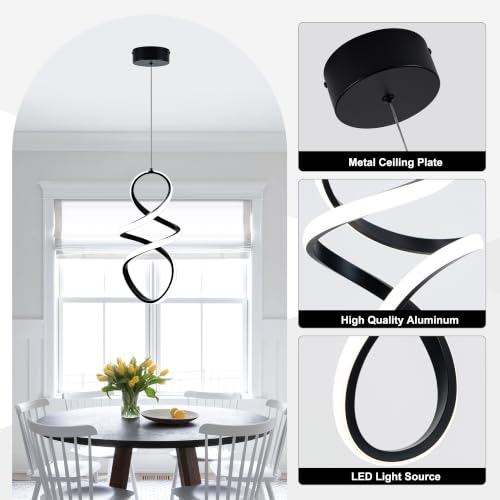 Spiral Led Pendant Light Fixture