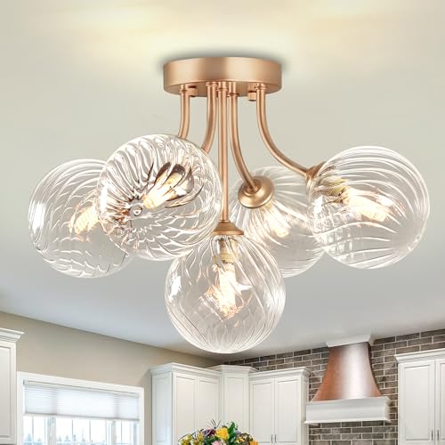 Gold Bubble Glass Chandelier 5