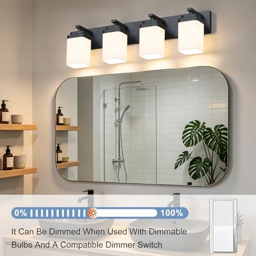 Matte Black Bathroom Light Fixtures