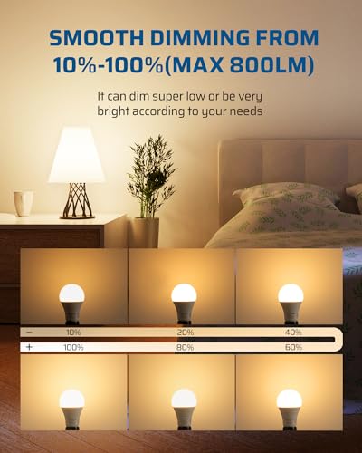 60W Equiv Dimmable A19 LED Bulbs (4 Count)