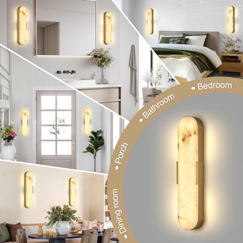 Alabaster Wall Sconces (2 Count)