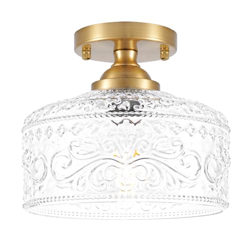 Gold Semi Flush Mount Ceiling Light