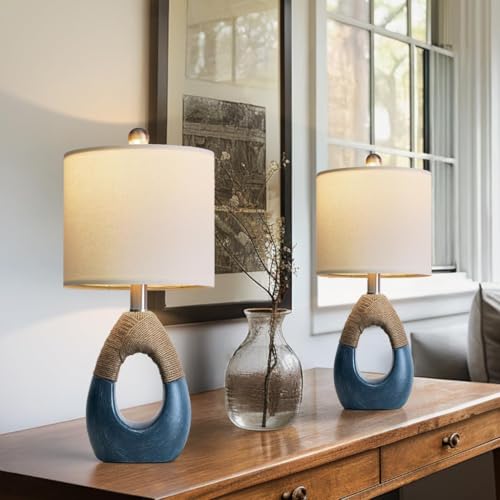 19" Boho Bedside Lamps Set of 2 (2 Count)