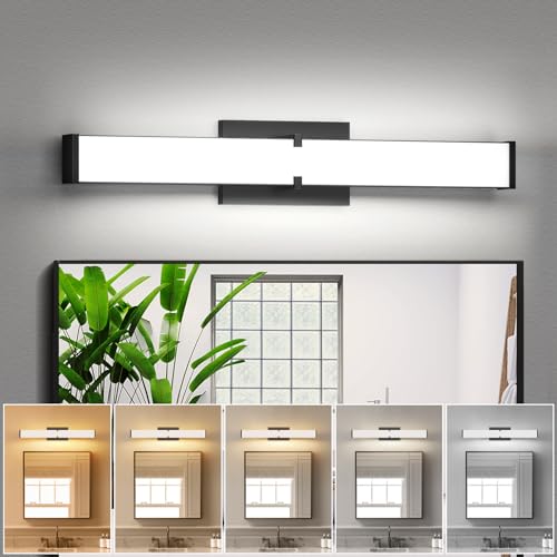 Modern 24IN Black Bathroom Vanity Light
