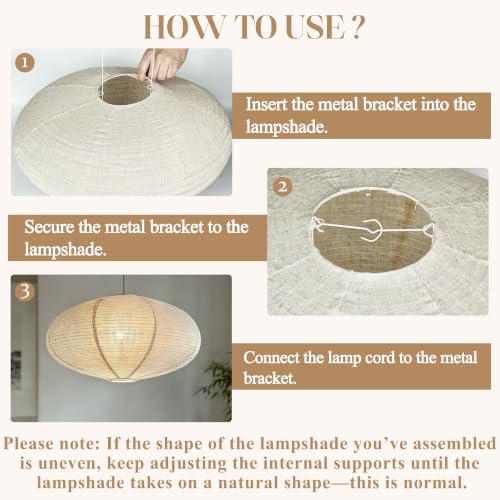 2PCS Oval Hanging Lamp Shade 20INCH off (2 Count)