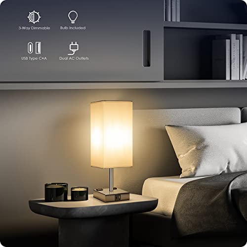 Bedside Lamp with USB Ports