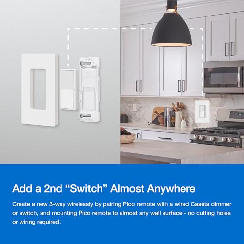 Caseta 3 Way Smart Dimmer Kit; Diva Dimmer & Paddle Wireless Remote