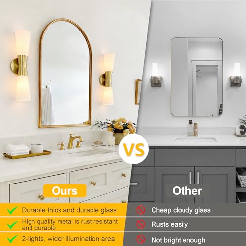 Wall Sconces Set of 2 for Bathroom (2 Count)