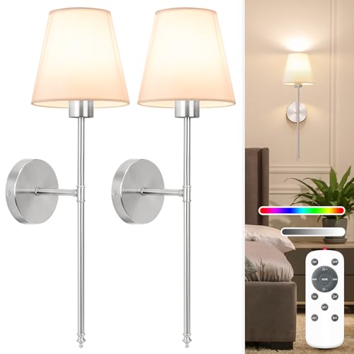 Battery Operated Wall Sconce Set of 2 (2 Count)