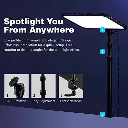 ES45 Desktop LED Key Light for Streaming&Video Calls