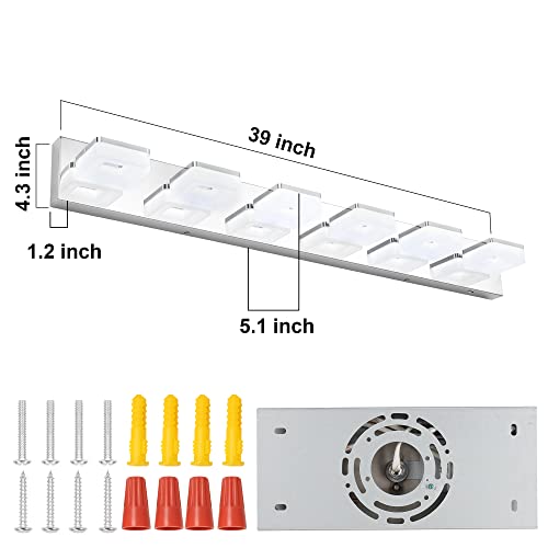 3 Colors Dimmable Bathroom Light Fixtures Over Mirror