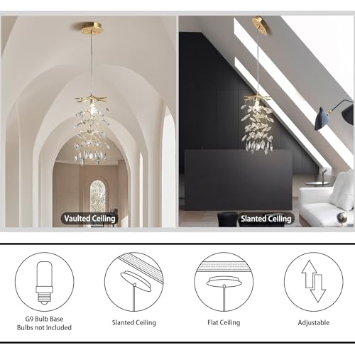 8.3" Crystal Pendant Light for Kitchen Island