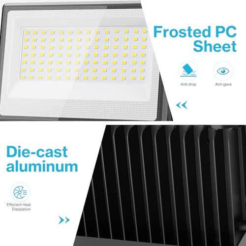 2 Pack 150W LED Flood Light Outdoor (2 Count)