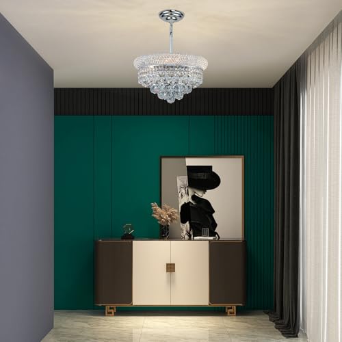 Chrome Crystal Chandeliers for Dining Room