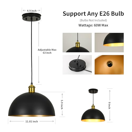 Black Pendant Lights Kitchen Island