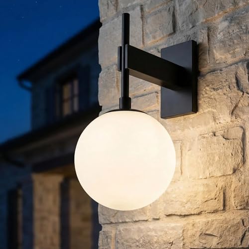 Modern Globe Outdoor Wall Sconce