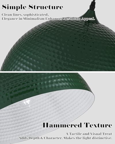 16 inch Green Pendant Light 2 Pack