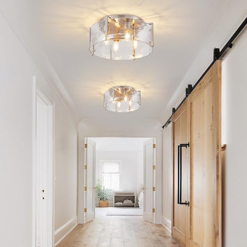 17.3“ Semi Flush Mount Ceiling Light Fixture Brushed Nickel 4