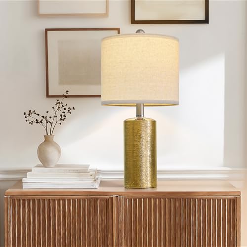 Small Table Lamps Set of 2 for Living Room 20.25" Gold Lamps Bedside Lamps (2 Count)