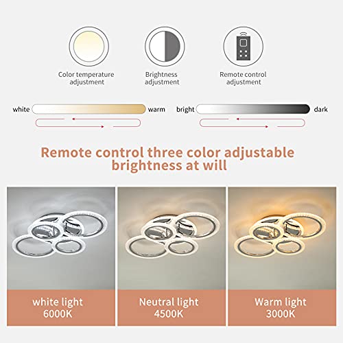 Modern LED Flush Mount Ceiling Light with Remote
