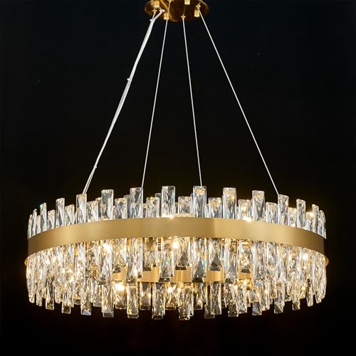 Modern Brass Gold Crystal Chandelier Lights
