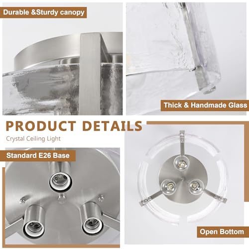 14" Modern Semi Flush Mount Ceiling Light