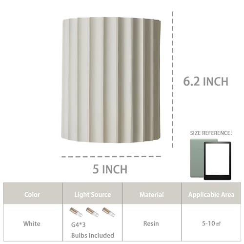 Modern LED Wall Sconce Minimalist Resin Wall Light Nordic Style Half