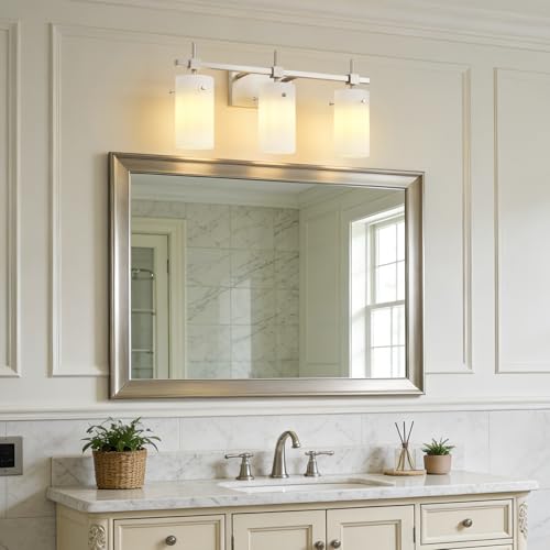 Brushed Nickel Bathroom Light Fixtures