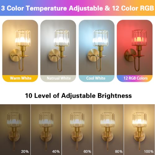 Battery Operated Wall Sconces Set of 2 (2 Count)
