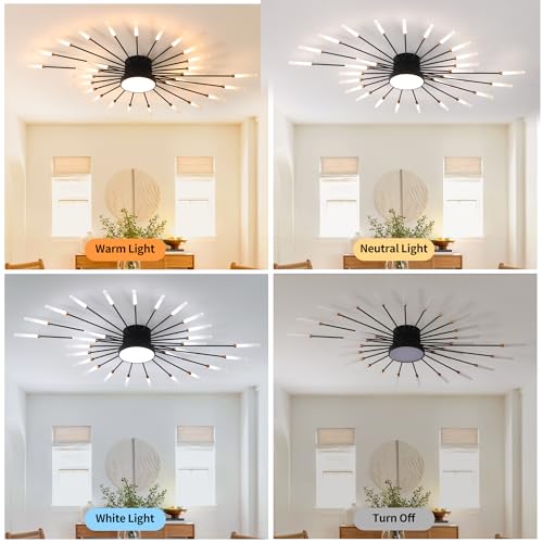 41.3 Inch Modern LED Flush Mount Ceiling Light