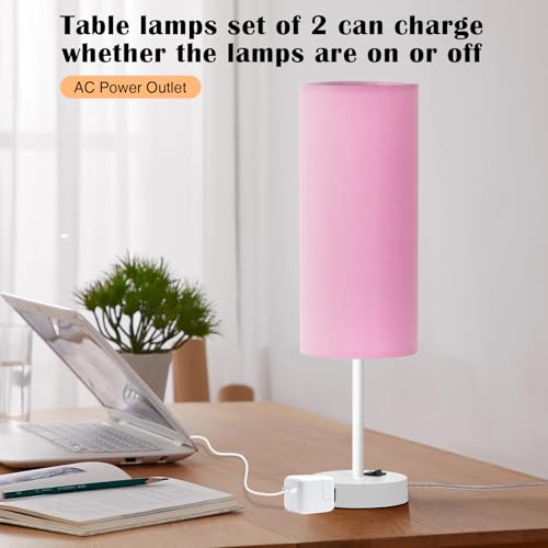 Table Lamp for Bedroom Set of 2