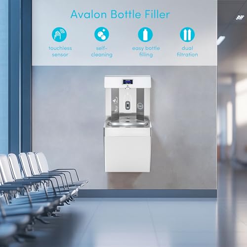 Wall Mounted Water Fountain with Bottle Filling Station