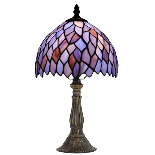 Tiffany Lamp Stained Glass Table Bedside Accent Light 8X8X14.5 inch