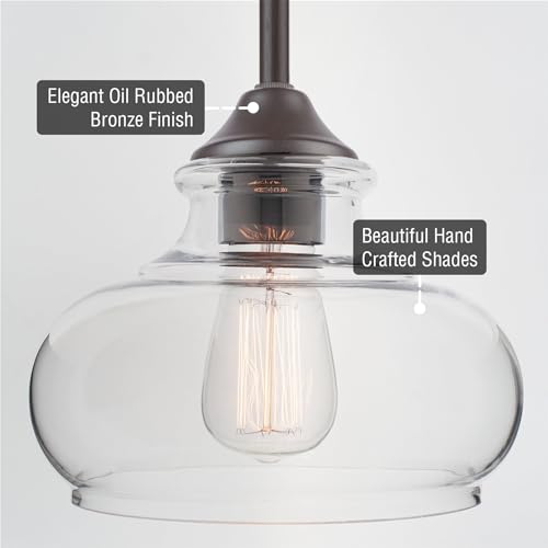 Harlow 9" Modern Schoolhouse Pendant Light for Ktichen Island