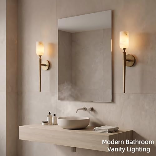 Alabaster Wall Sconces Set of Two (2 Count)