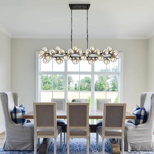 70'' Chandeliers for Dining Room Oval Rectangular Large Living Room Light (40 Count)