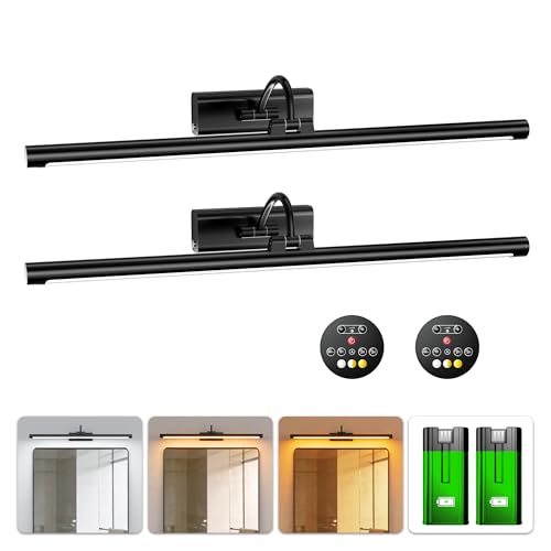 Modern Bathroom Vanity Light 24 inch Bathroom Light Fixture Black 2Pack