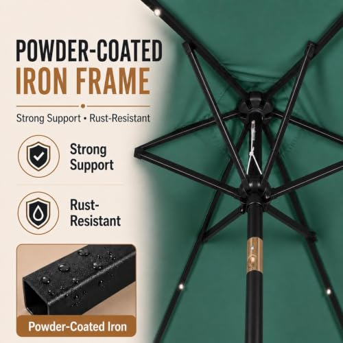 7.5FT Solar Patio Umbrella w