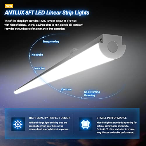 8FT LED Shop Lights 110W Strip Lights [6 (6 Count)
