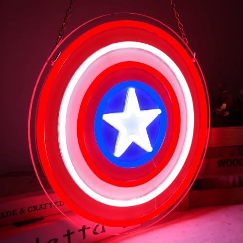 Anime Theme Cartoon LED Neon Sign for Wall Decor (Shield)