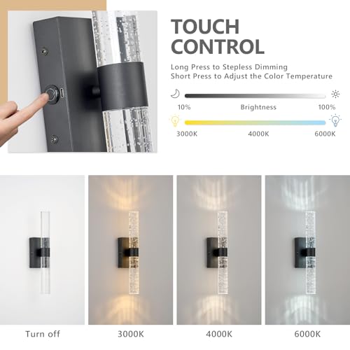 Battery Operated Wall Sconces Set of 2 (2 Count)