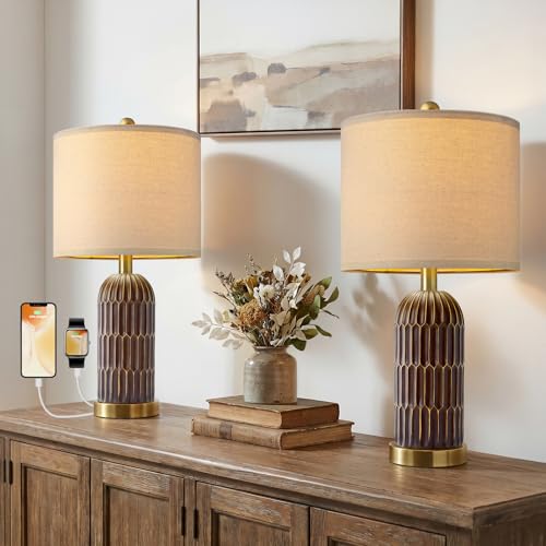 22.5" Bedside Table Lamps Set of 2 (2 Count)