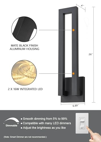 26 inch Outdoor Wall Sconce